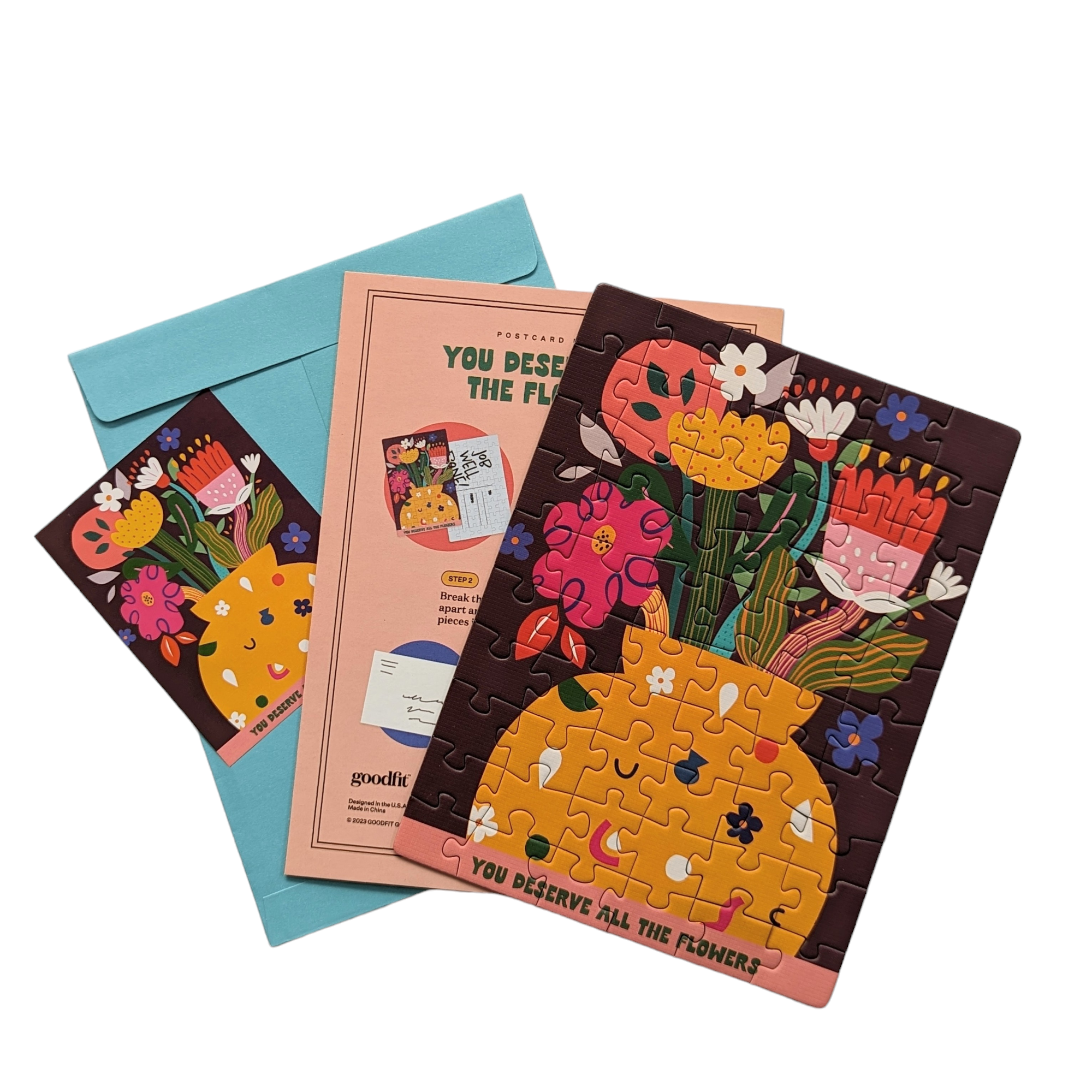 You Deserve All the Flowers | Postcard Puzzle