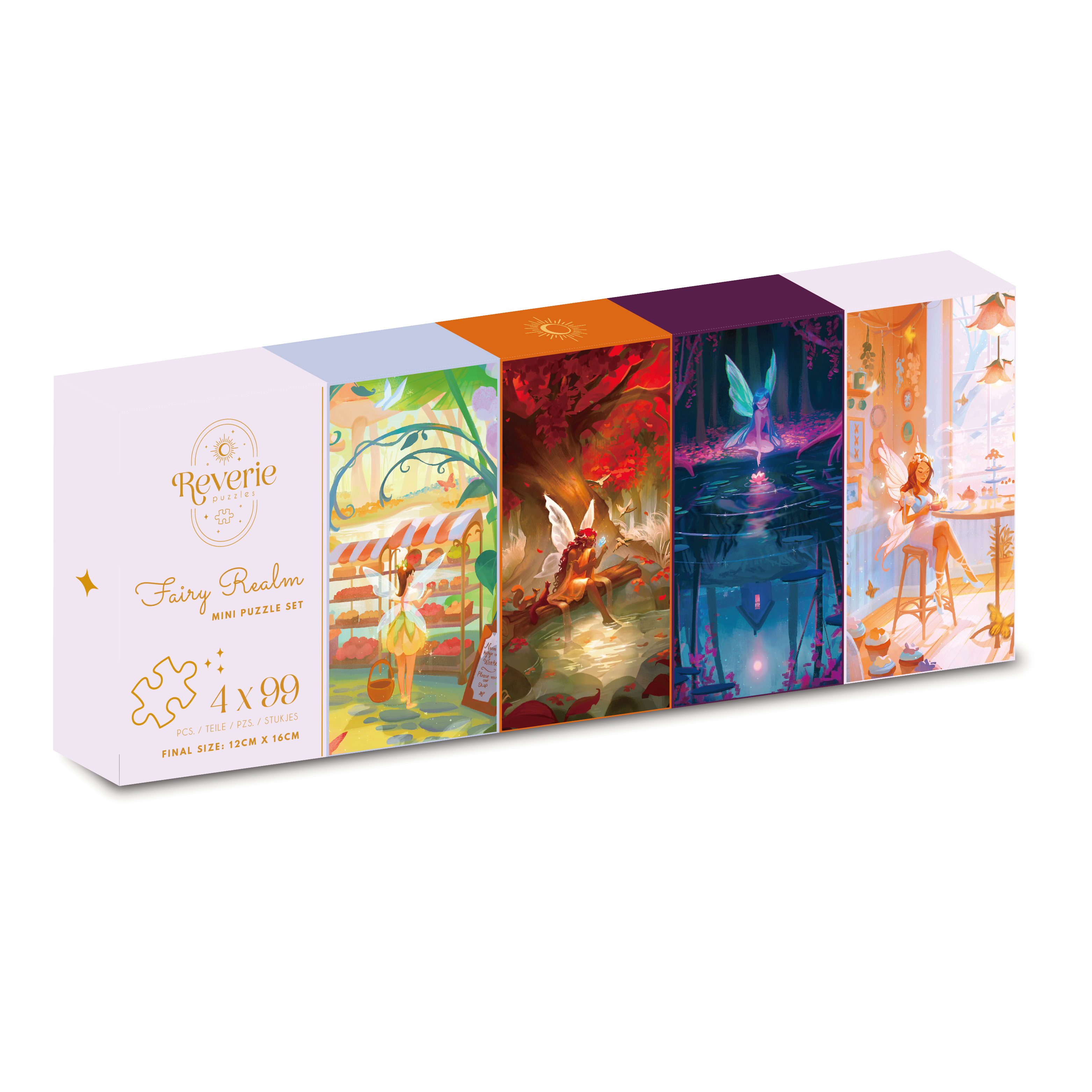 Fairy Realm | 4 x 99 Piece Mini Puzzle Set