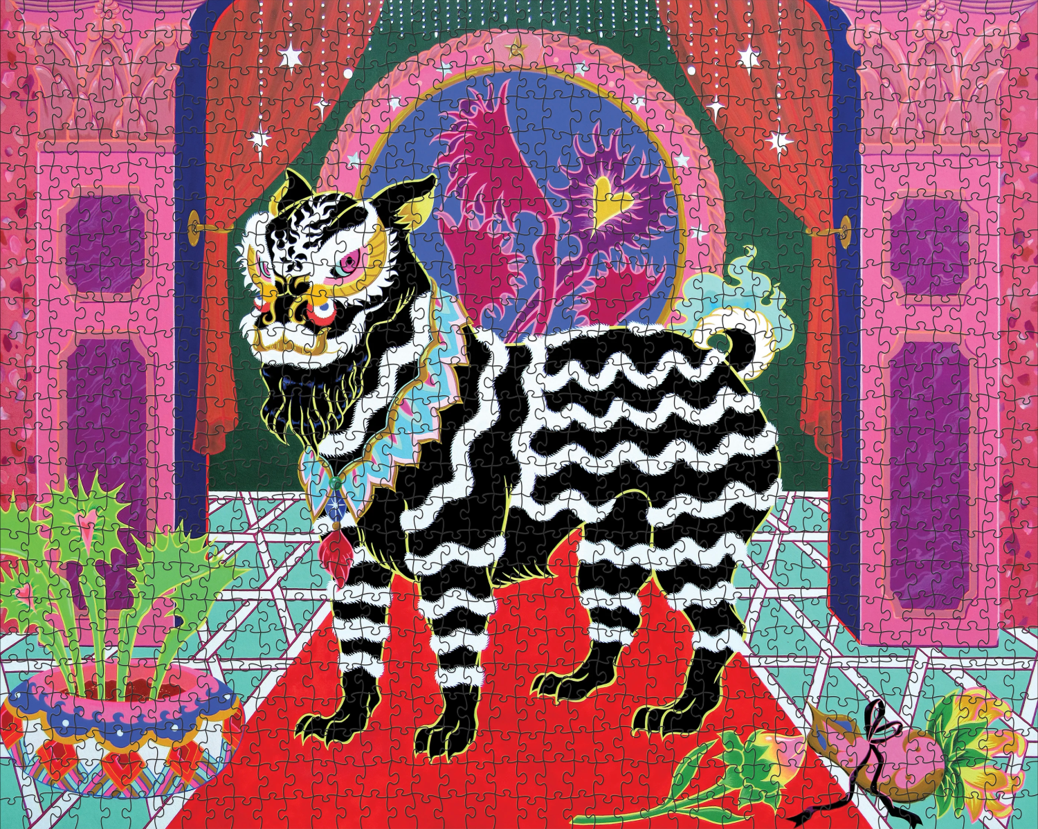 Black Lion, Black Ribbon | 1000 Piece Puzzle