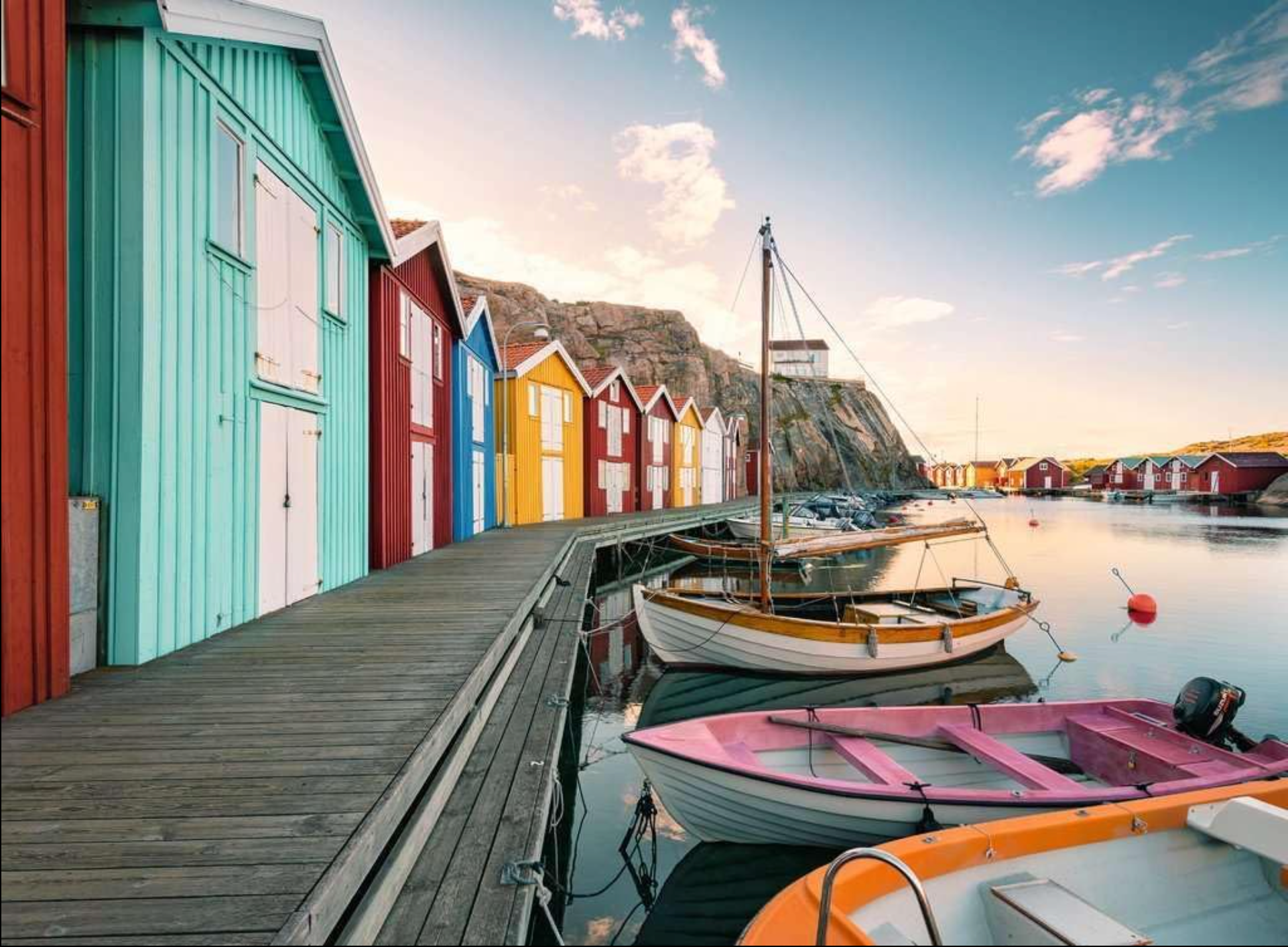 Boathouse in Smogen, Sweden | 500 Piece Puzzle