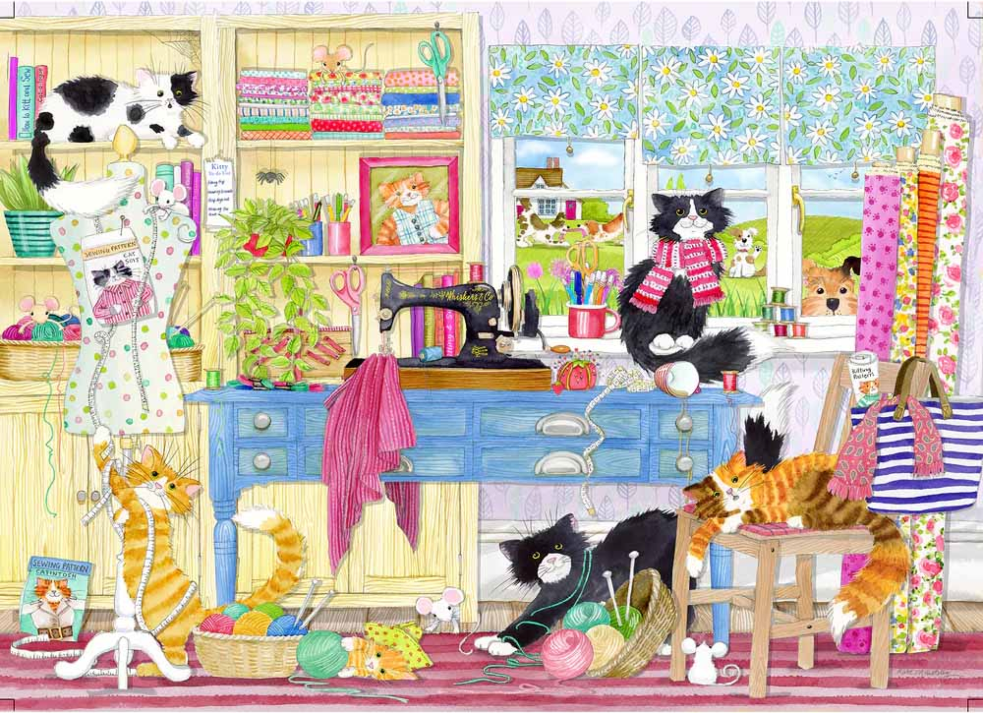 Catastrophe Cottage: Cats in the Craft Room | 500 Piece Puzzle