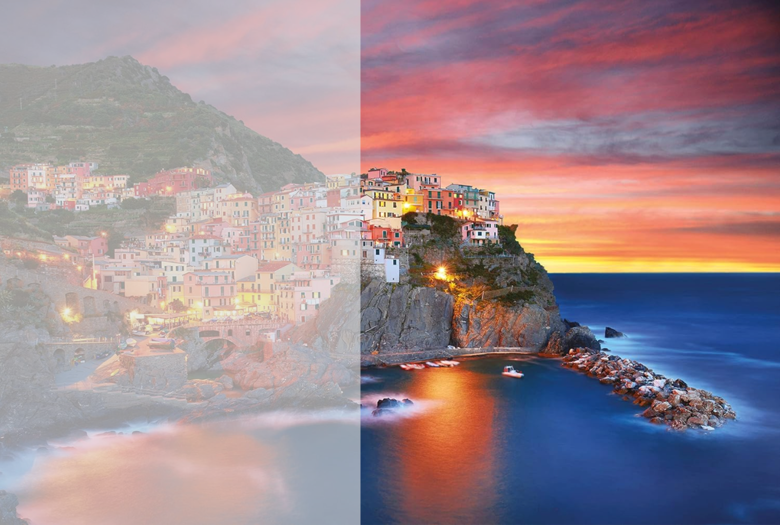 Dusk In Manarola: Right Side | 500 Piece Puzzle
