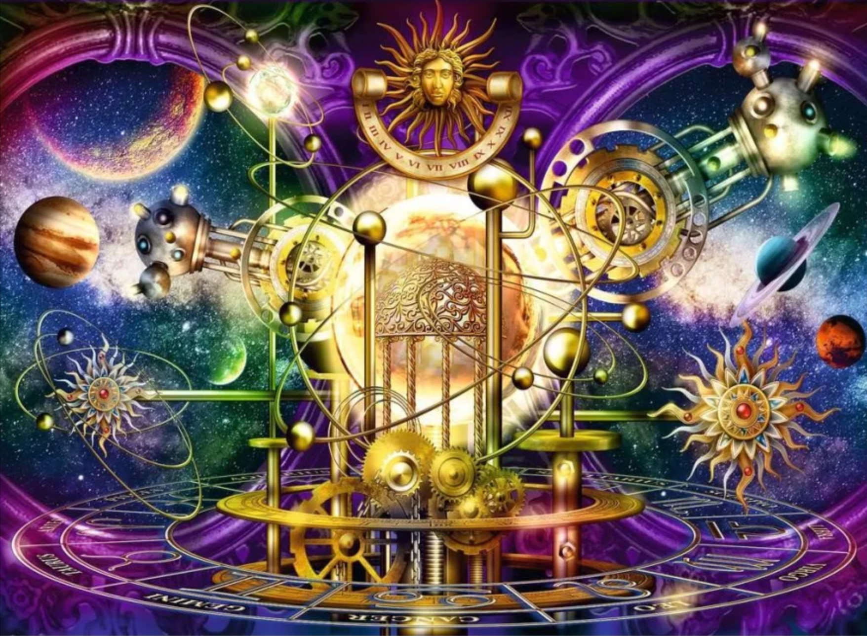 Golden Solar System | 500 Piece Puzzle