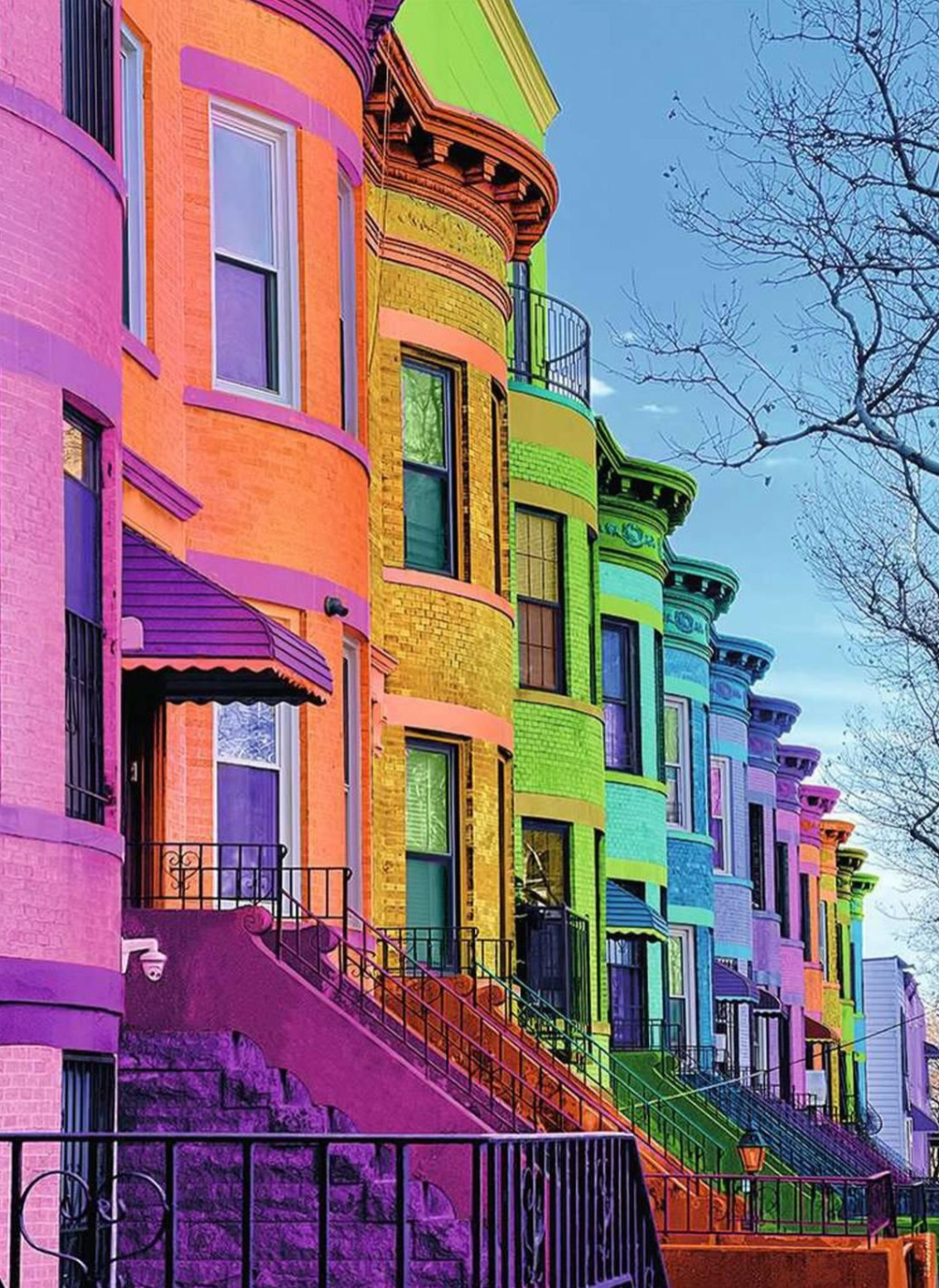 Maisons Multicolores | 500 Piece Puzzle