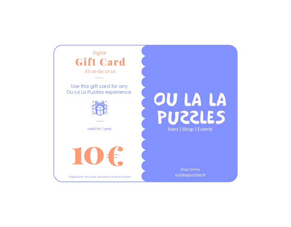 Ou La La Digital Gift Card