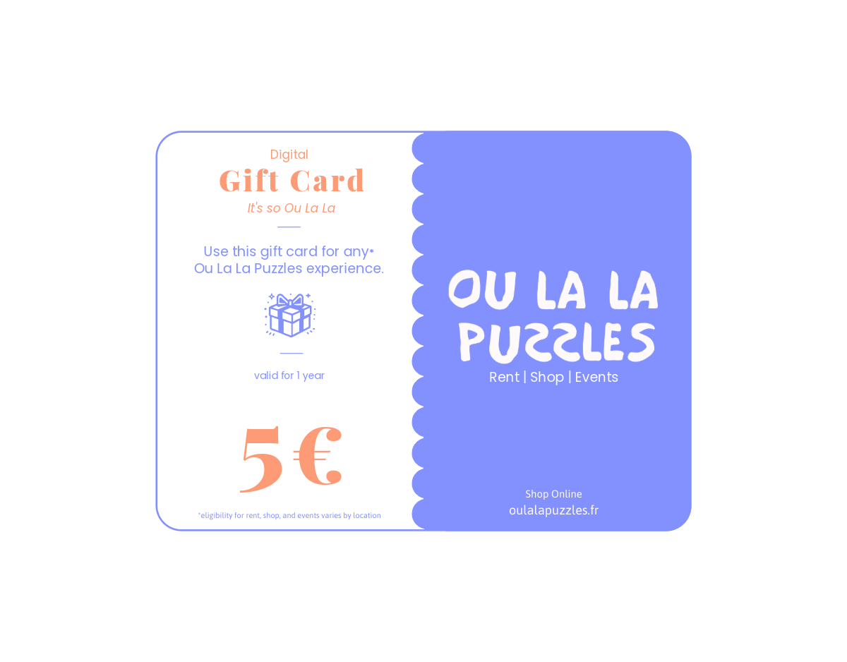 Ou La La Digital Gift Card