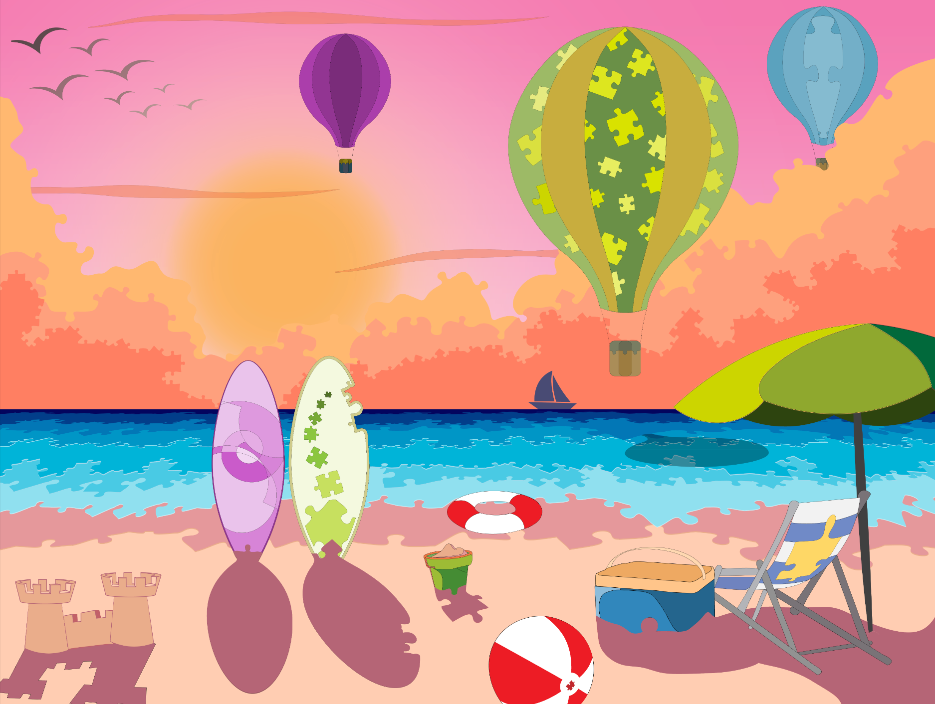 Summer Pieces | 500 Piece Puzzle