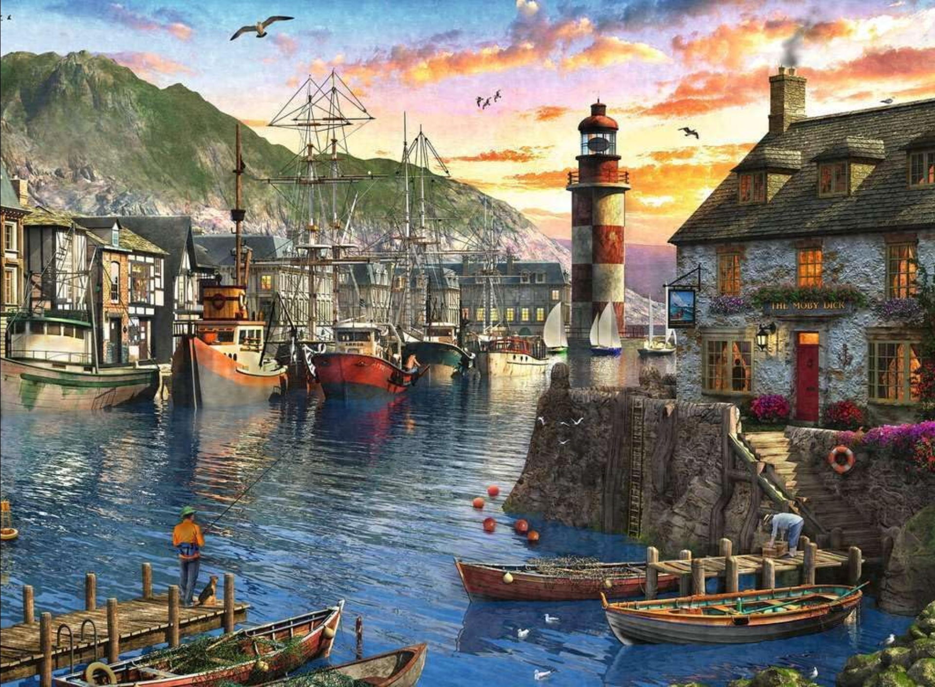Sunrise at the Port | 500 Piece Puzzle