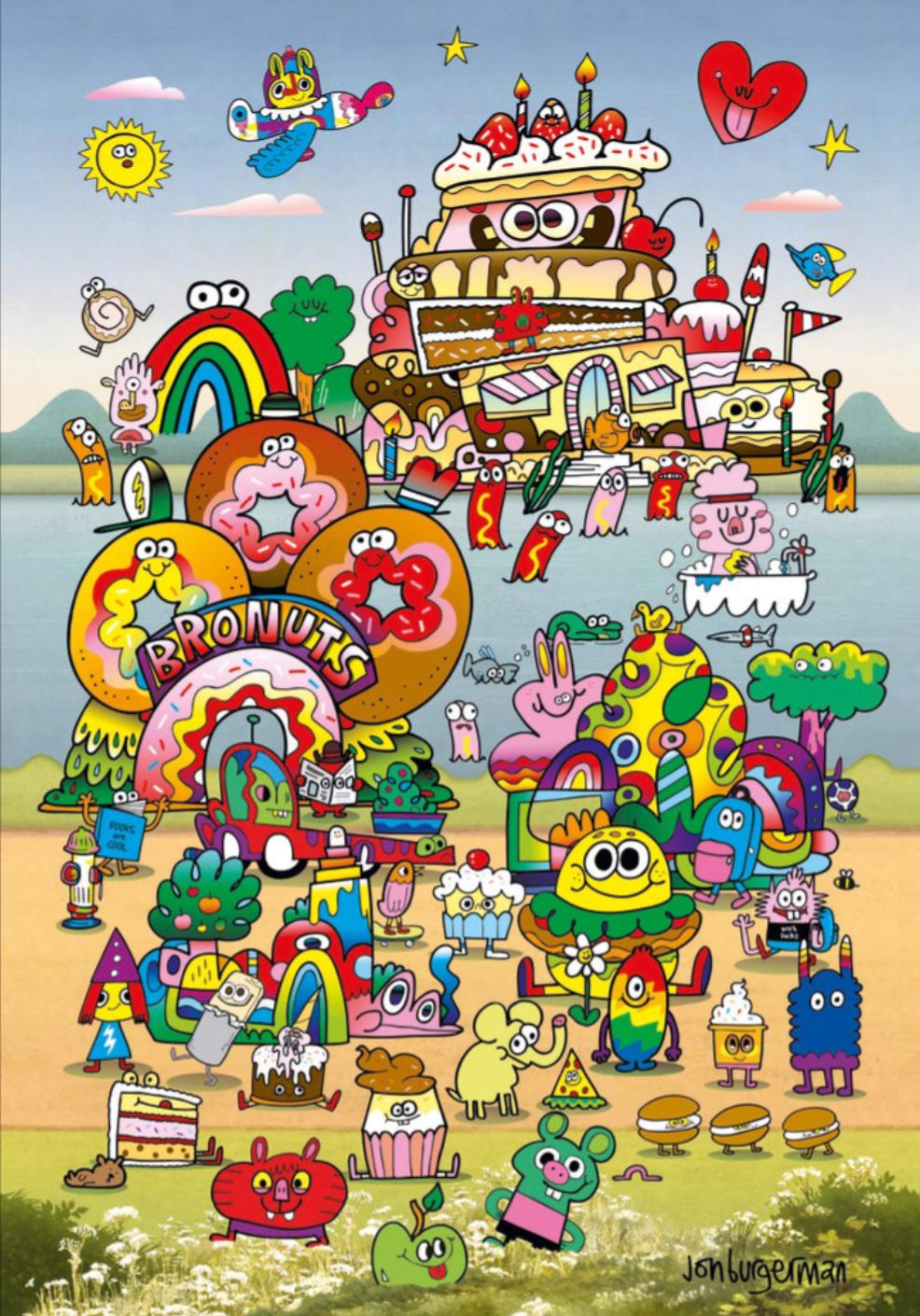 Take a Trip with Jon Burgerman | 500 Piece Puzzle