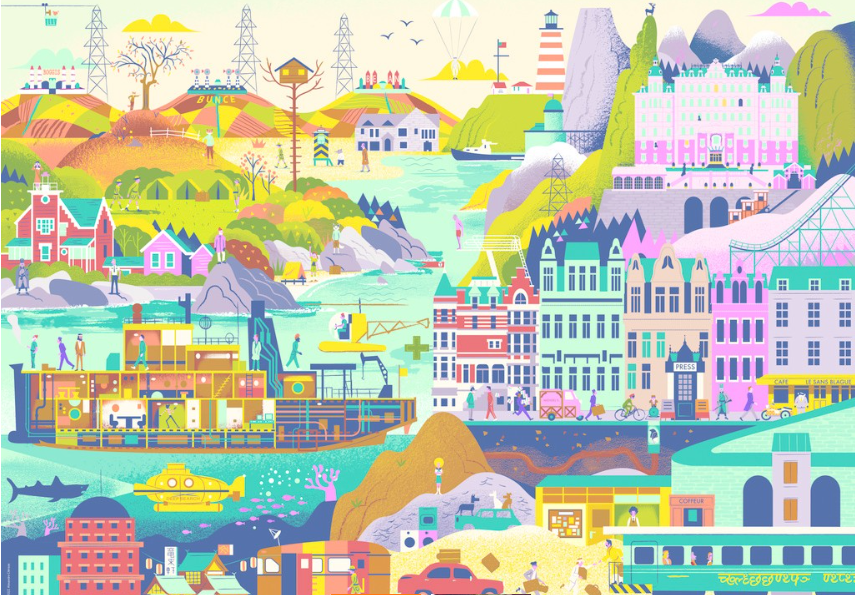 Wes Anderson Films | 1000 Piece Puzzle
